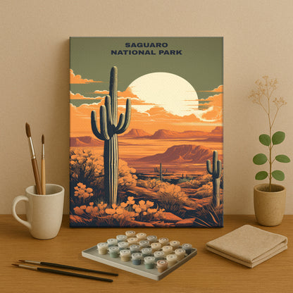 Saguaro National Park | Paint by Numbers Kit EasyArtJoy