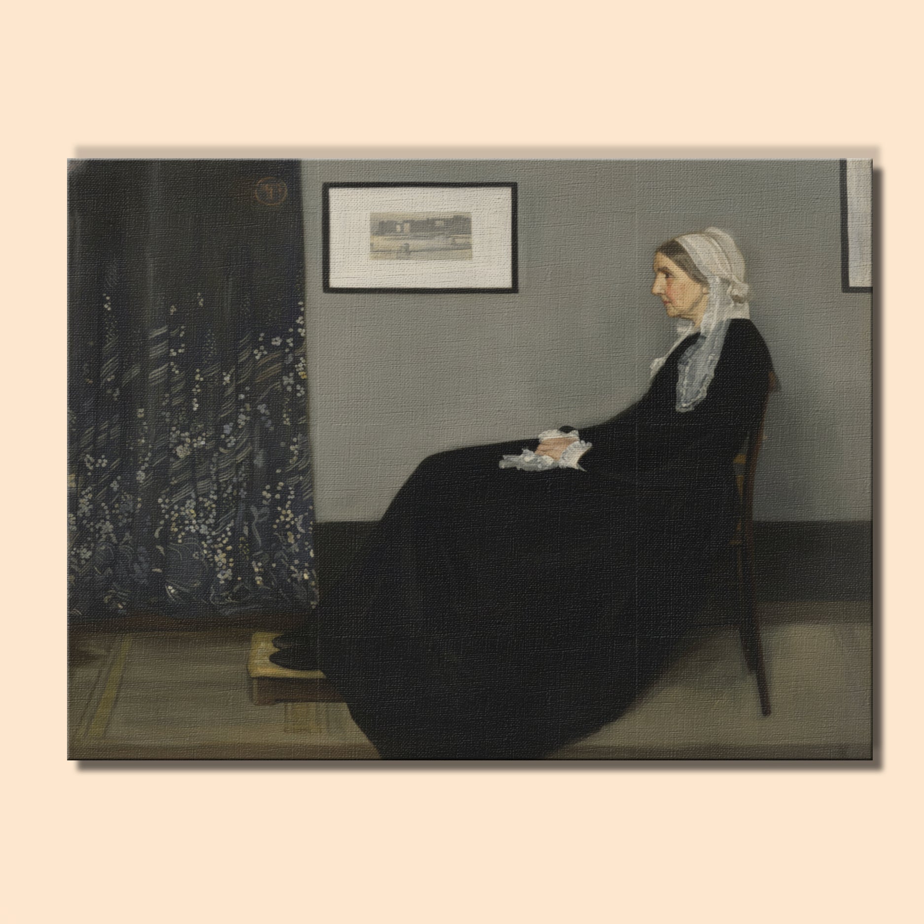 Seated Lady in Black | Paint by Numbers Kit EasyArtJoy