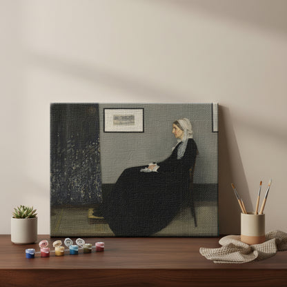 Seated Lady in Black | Paint by Numbers Kit EasyArtJoy