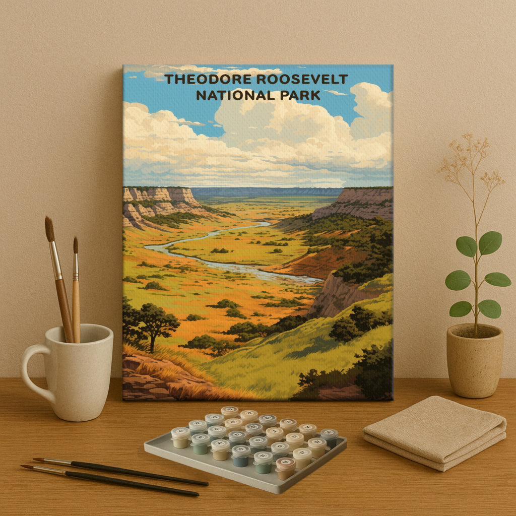 Theodore Roosevelt National Park (Original Edition) | Paint by Numbers Kit EasyArtJoy