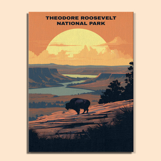 Theodore Roosevelt National Park | Paint by Numbers Kit EasyArtJoy