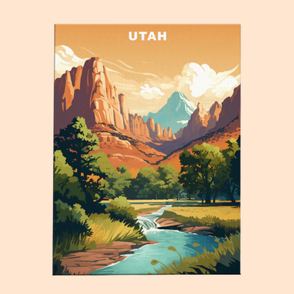 Utah U.S. State - Paint by Numbers Kit EasyArtJoy
