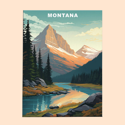 Montana U.S. State - Paint by Numbers Kit EasyArtJoy