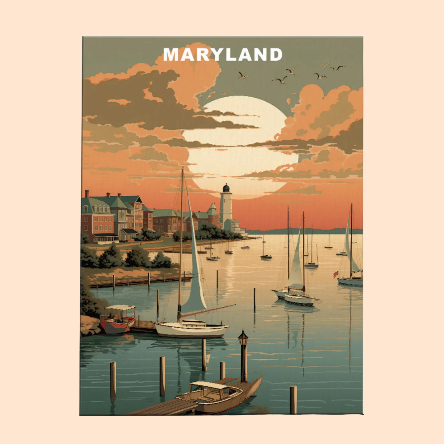 Maryland U.S. State - Paint by Numbers Kit EasyArtJoy