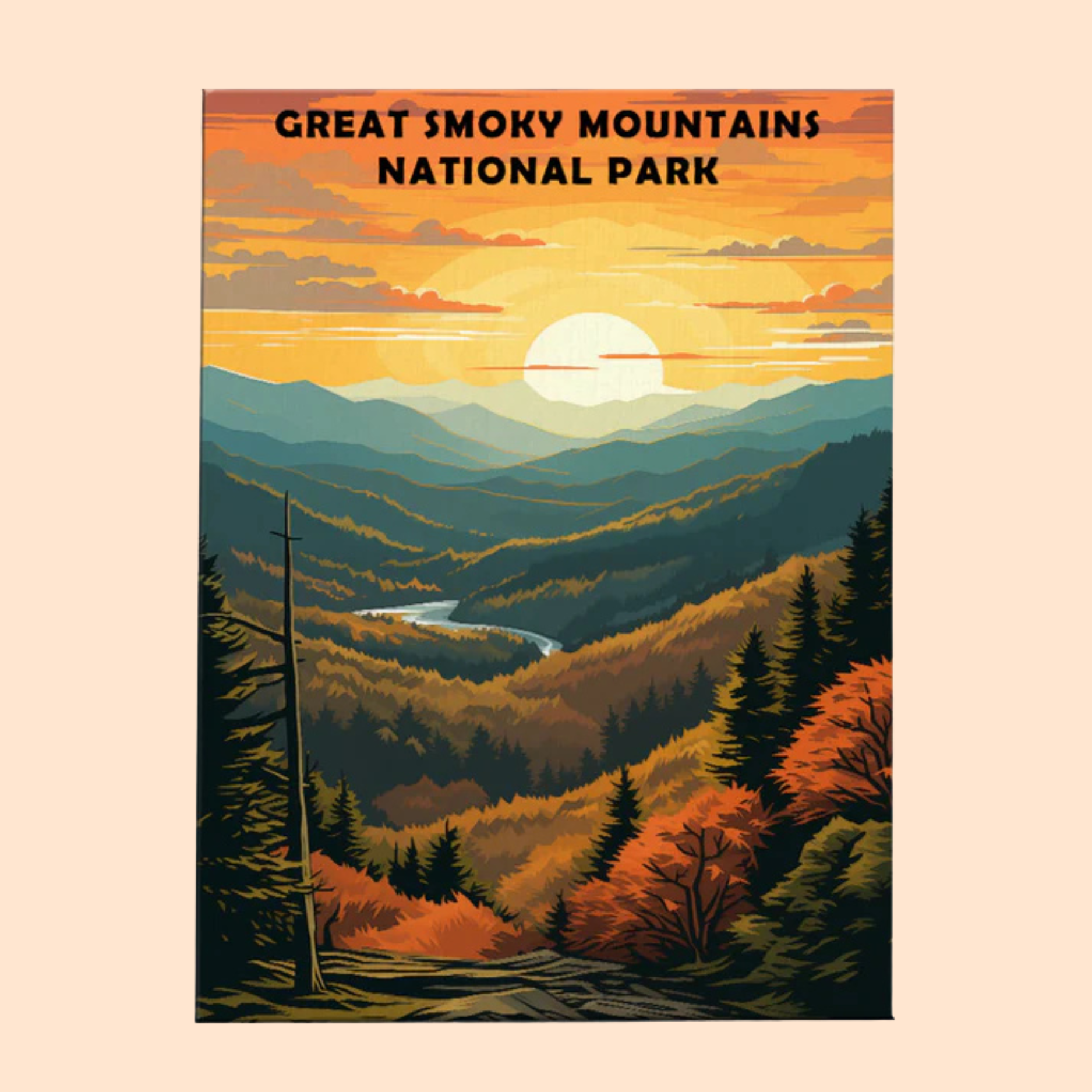 Great Smoky Mountains National Park - Paint by Numbers Kit EasyArtJoy