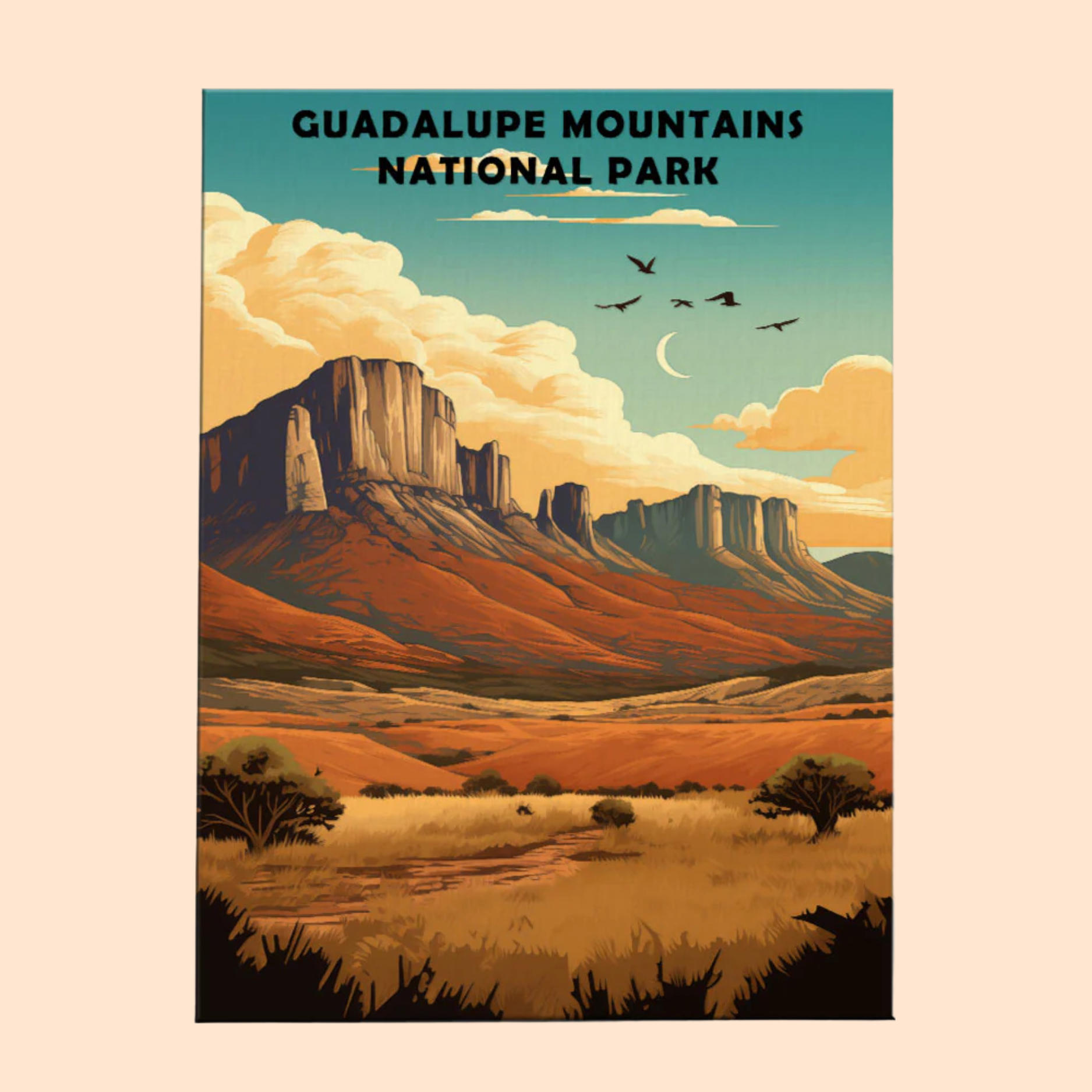 Guadalupe Mountains National Park - Paint by Numbers Kit EasyArtJoy