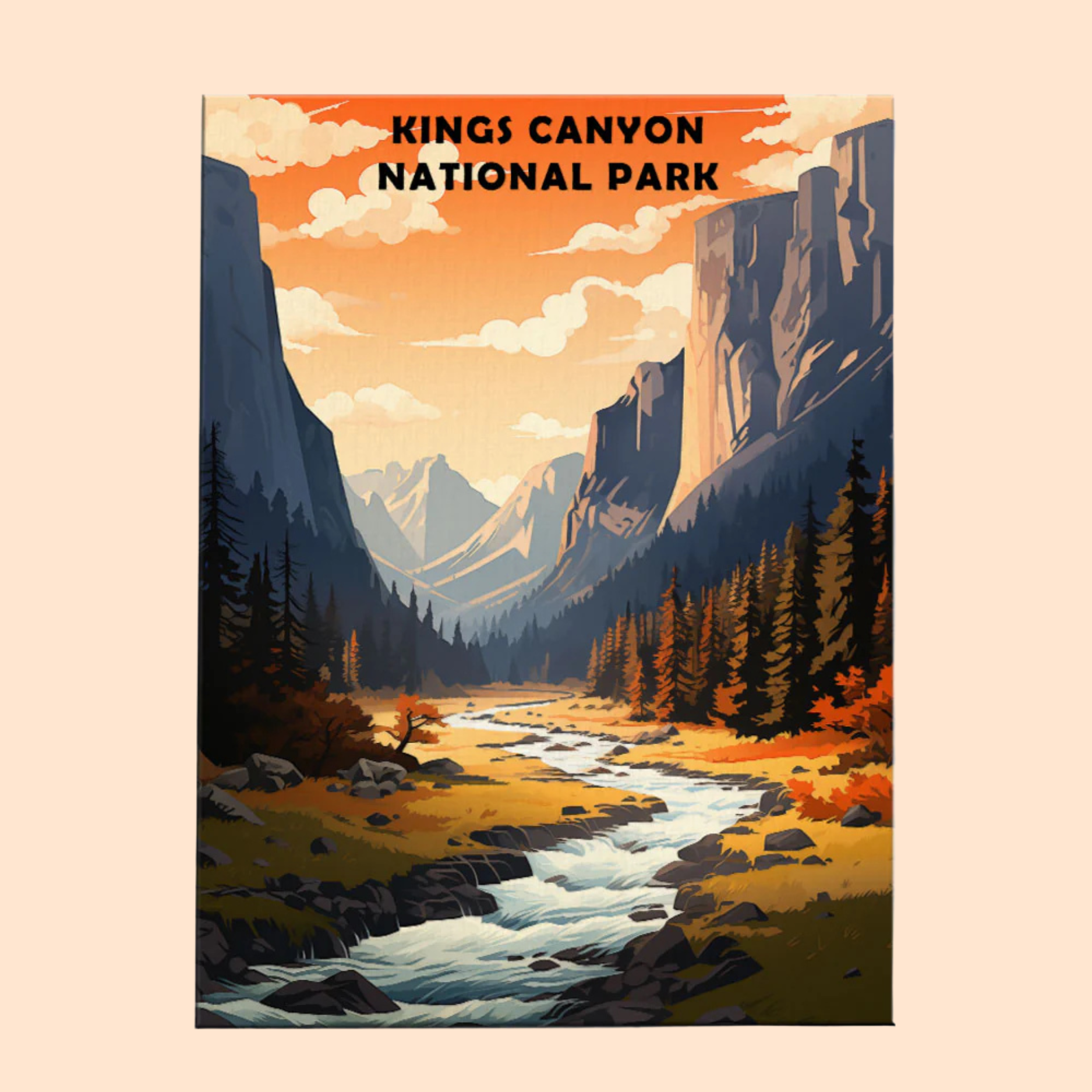 Kings Canyon National Park - Paint by Numbers Kit EasyArtJoy