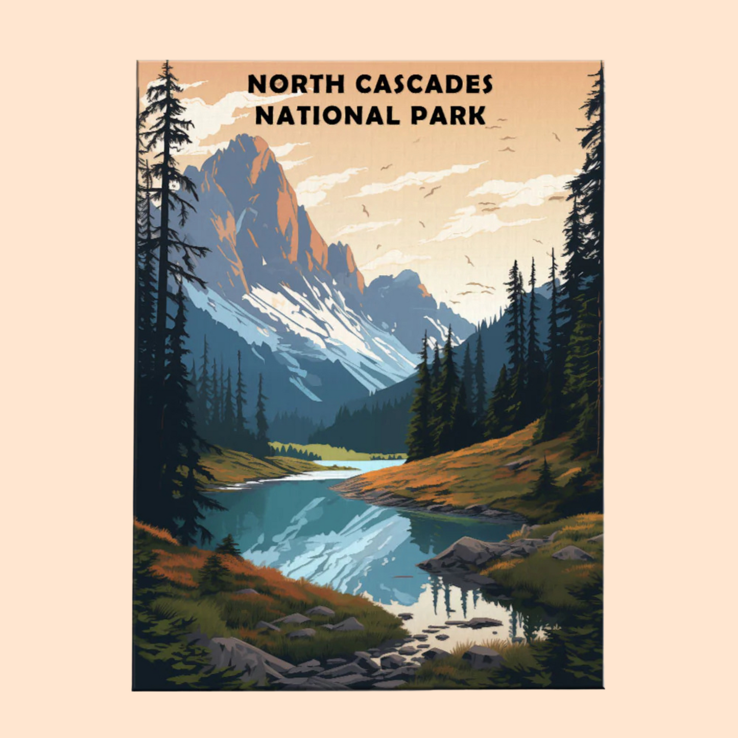 North Cascades National Park - Paint by Numbers Kit EasyArtJoy