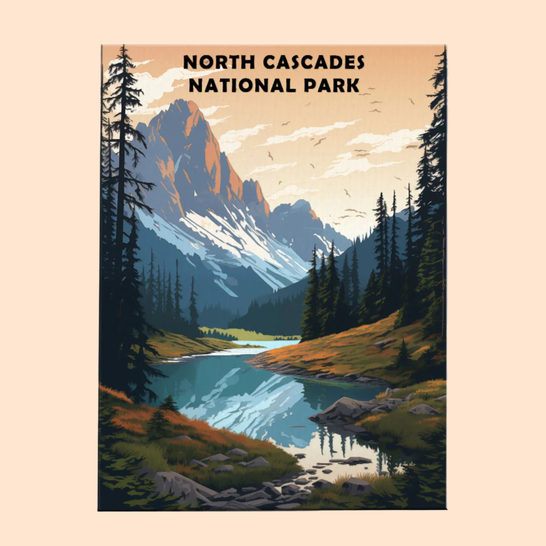 North Cascades National Park - Paint by Numbers Kit EasyArtJoy