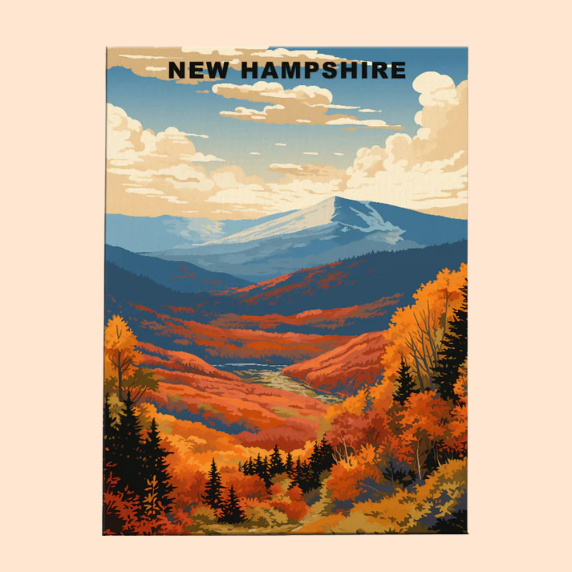 New Hampshire U.S. State - Paint by Numbers Kit EasyArtJoy