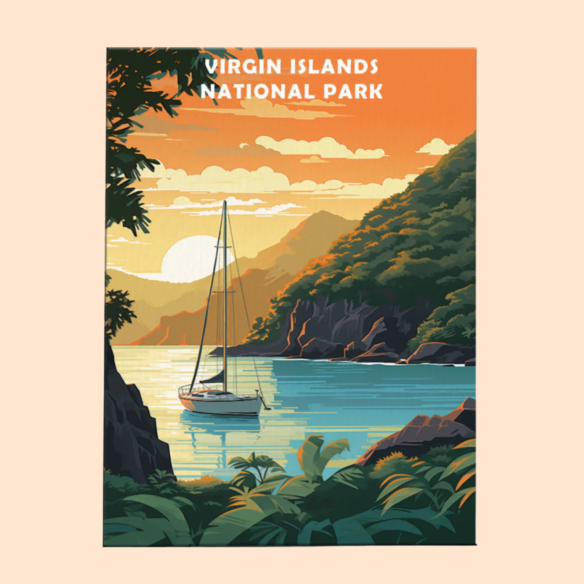 Virgin Islands National Park - Paint by Numbers Kit EasyArtJoy