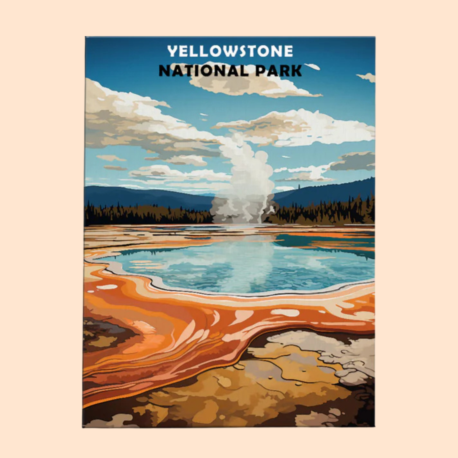 Yellowstone National Park - Paint by Numbers Kit EasyArtJoy