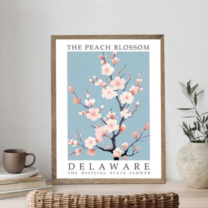 Delaware State Flower - Peach Blossom - Paint by Numbers Kit