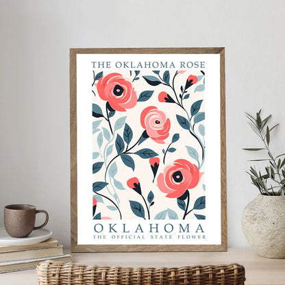 Oklahoma State Flower - Oklahoma Rose - Paint by Numbers Kit