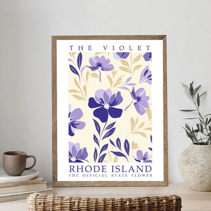 Rhode Island State Flower - Violet - Paint by Numbers Kit