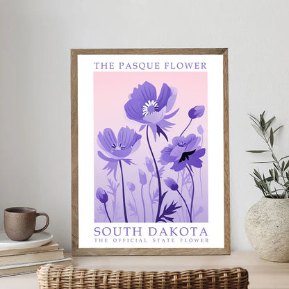 South Dakota State Flower - Pasque Flower - Paint by Numbers Kit