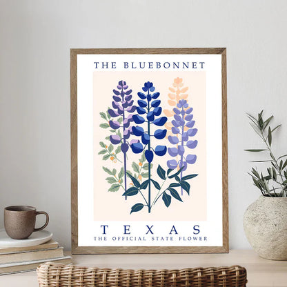 Texas State Flower - Bluebonnet - Paint by Numbers Kit