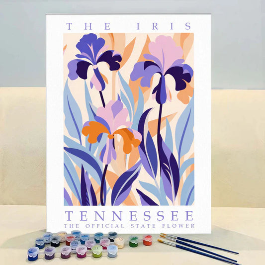 Tennessee State Flower - Iris - Paint by Numbers Kit