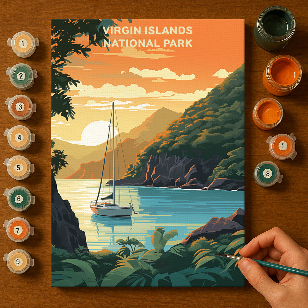Virgin Islands National Park (Original Edition) | Paint by Numbers Kit EasyArtJoy