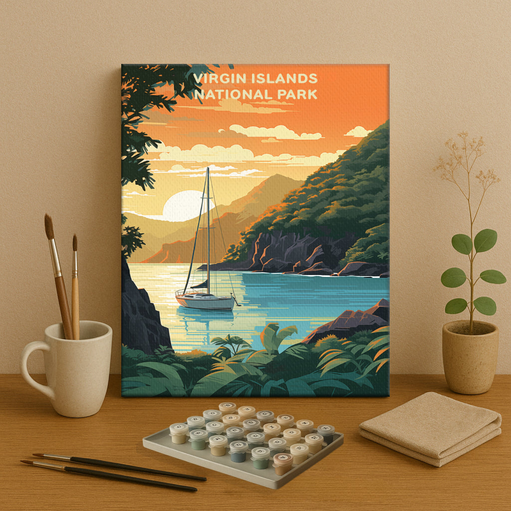 Virgin Islands National Park (Original Edition) | Paint by Numbers Kit EasyArtJoy