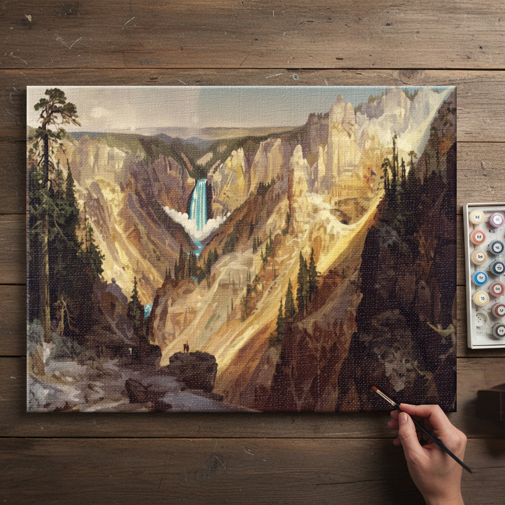 Yellowstone Canyon Vista | Paint by Numbers Kit EasyArtJoy