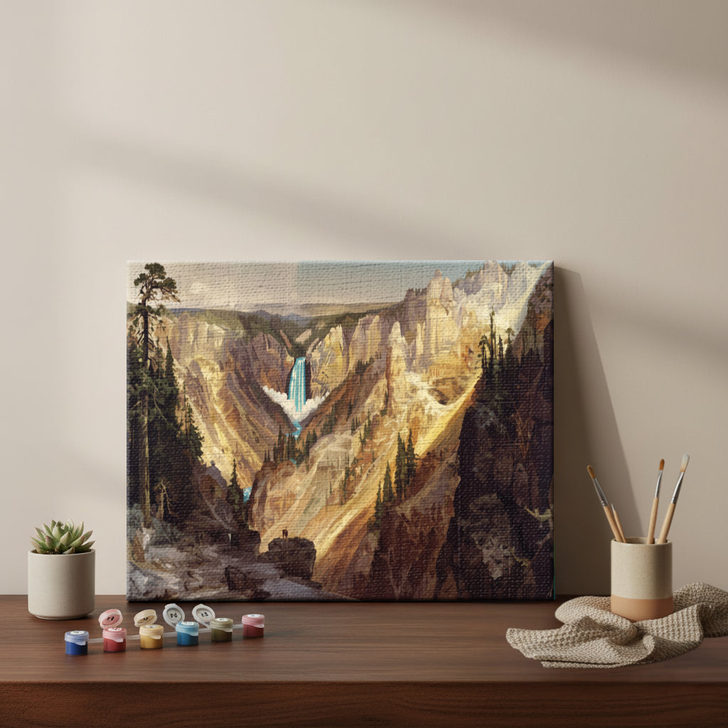 Yellowstone Canyon Vista | Paint by Numbers Kit EasyArtJoy