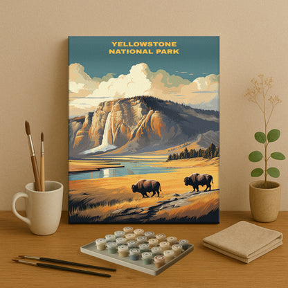 Yellowstone National Park | Paint by Numbers Kit EasyArtJoy