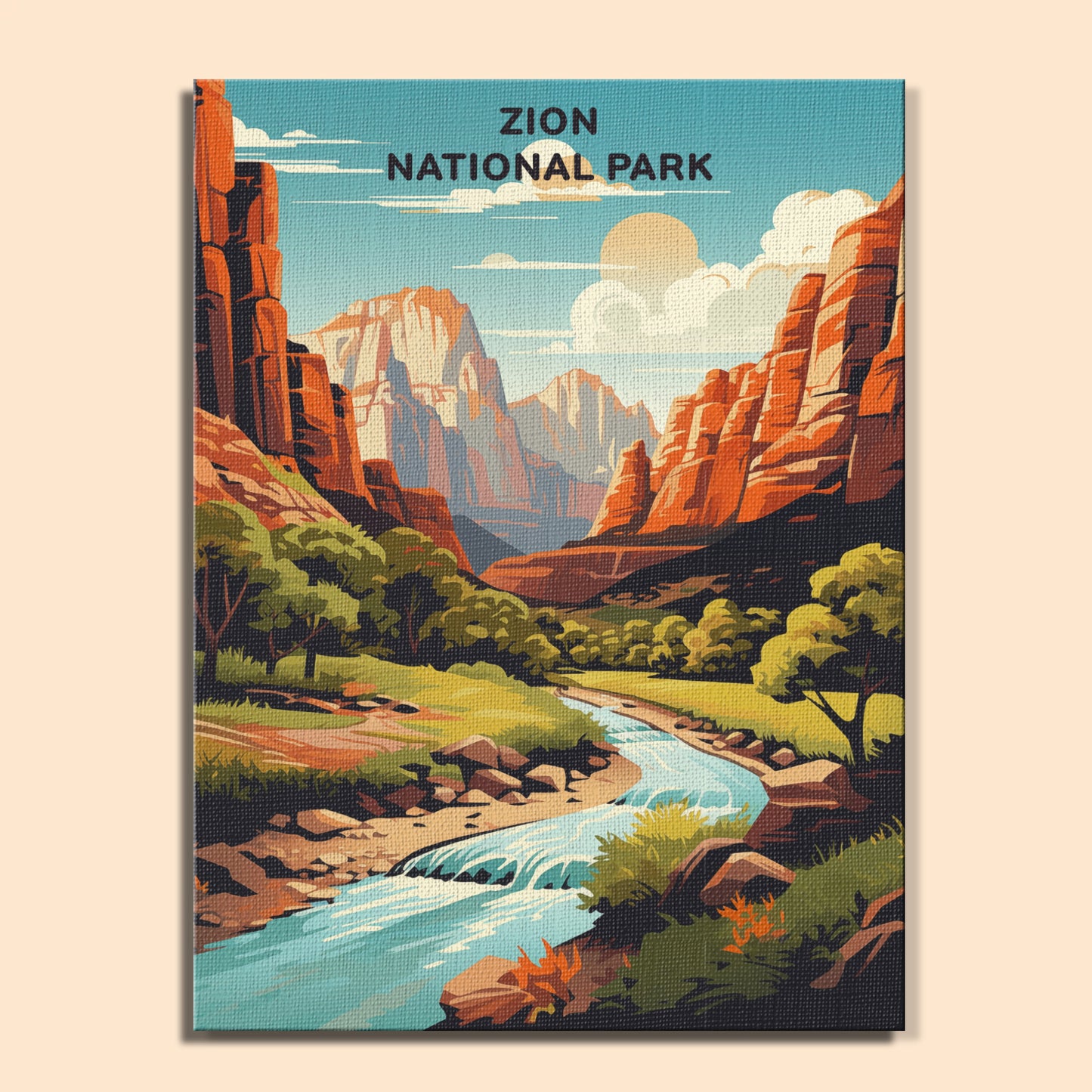 Zion National Park (Original Edition) | Paint by Numbers Kit EasyArtJoy