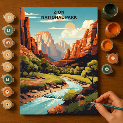 Zion National Park (Original Edition) | Paint by Numbers Kit EasyArtJoy