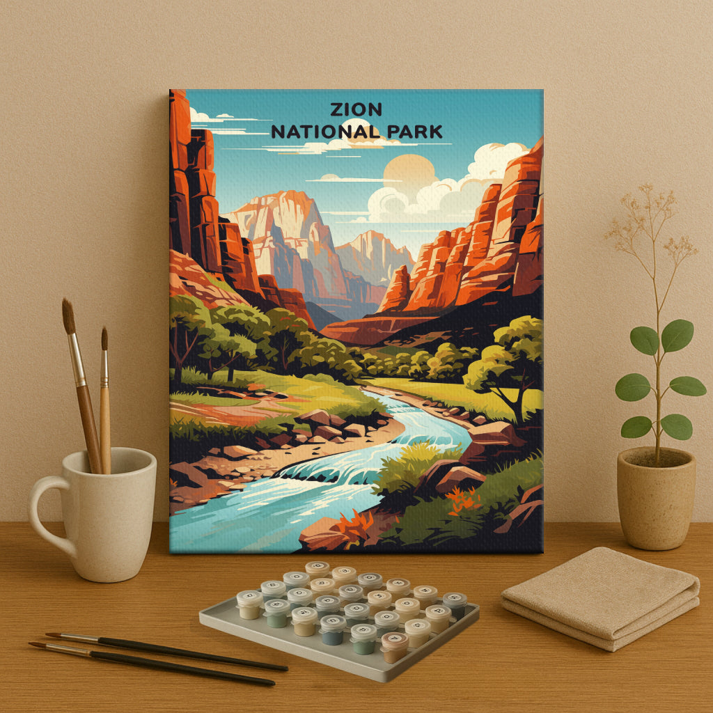 Zion National Park (Original Edition) | Paint by Numbers Kit EasyArtJoy
