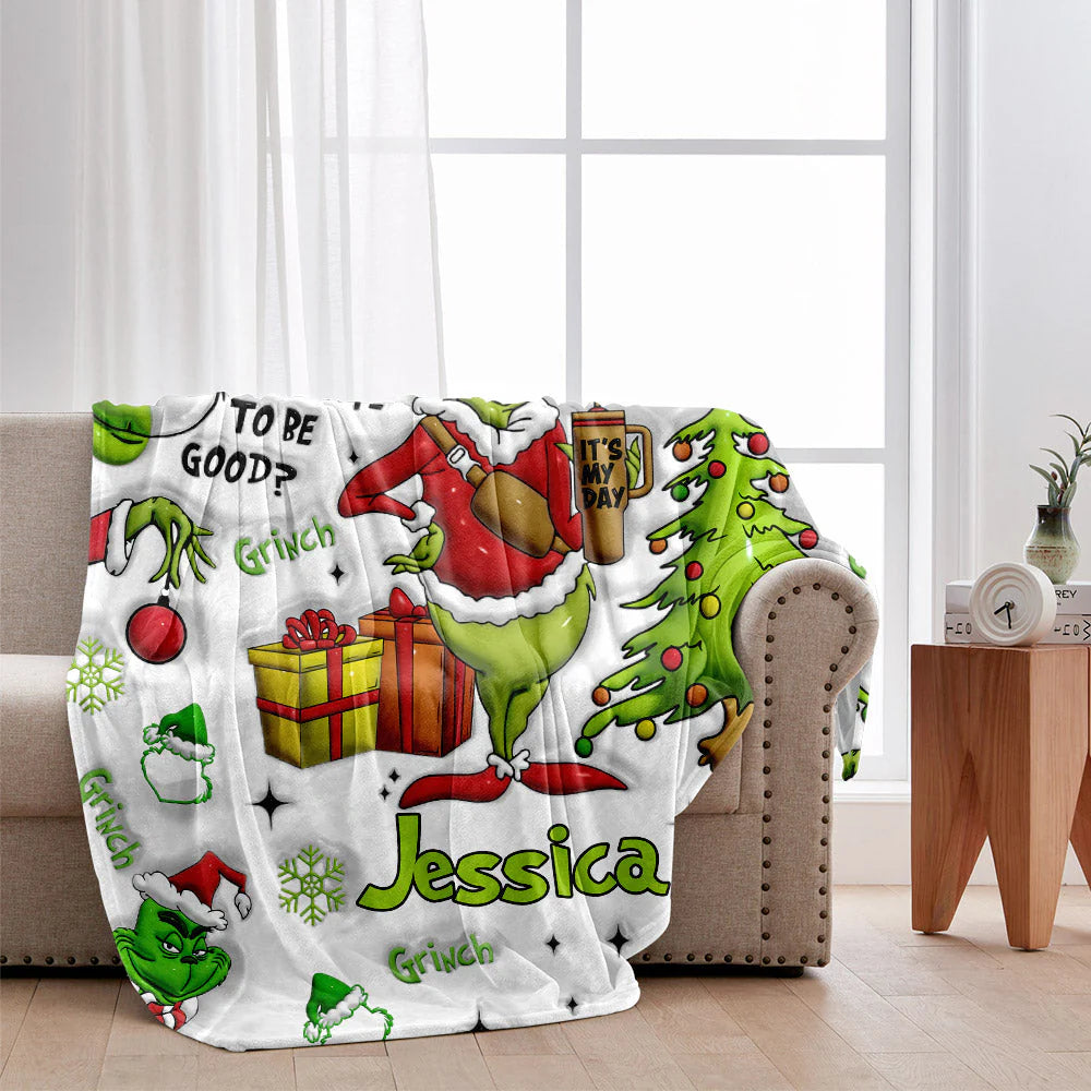 Green Monster Is It Late To Be Good - Personalized 3D Inflated Effect Blanket
