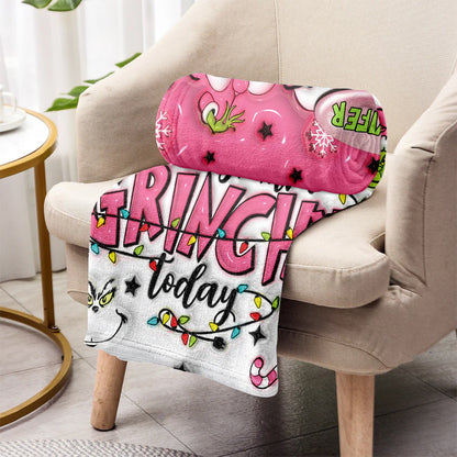 Feeling Extra Grinchy Today - Personalized 3D Inflated Effect Blanket