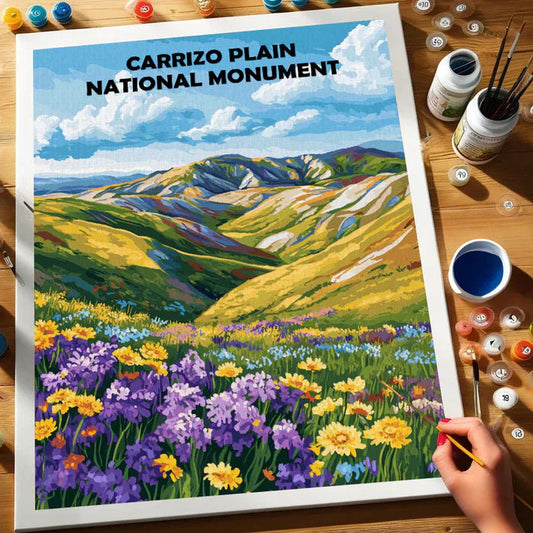 Carrizo Plain National Monument - Paint by Numbers Kit EasyArtJoy