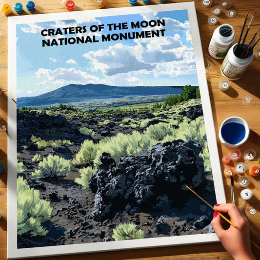 Craters of the Moon National Monument - Paint by Numbers Kit EasyArtJoy