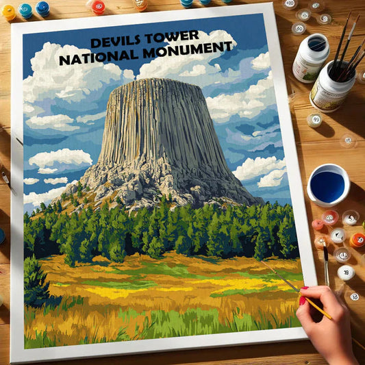 Devils Tower National Monument - Paint by Numbers Kit EasyArtJoy