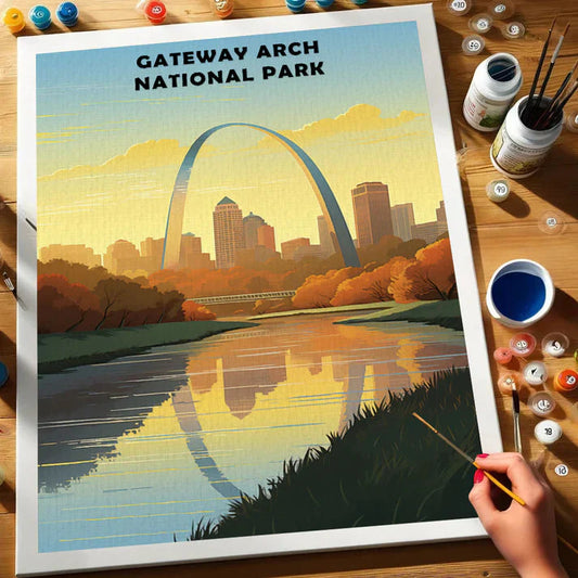 Gateway Arch National Park - Paint by Numbers Kit EasyArtJoy