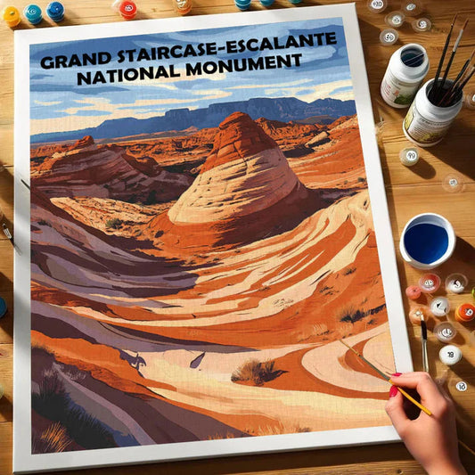 Grand Staircase-Escalante National Monument - Paint by Numbers Kit EasyArtJoy