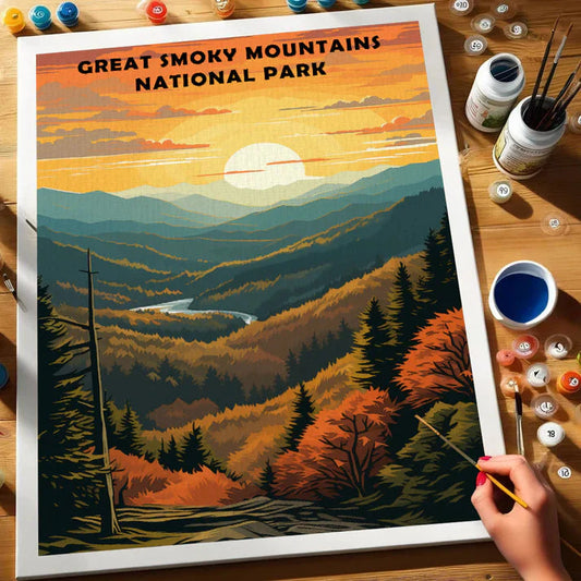 Great Smoky Mountains National Park - Paint by Numbers Kit EasyArtJoy