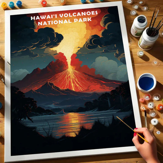 Hawai'i Volcanoes National Park - Paint by Numbers Kit EasyArtJoy