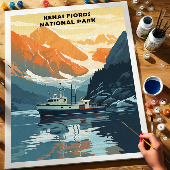 Kenai Fjords National Park - Paint by Numbers Kit EasyArtJoy