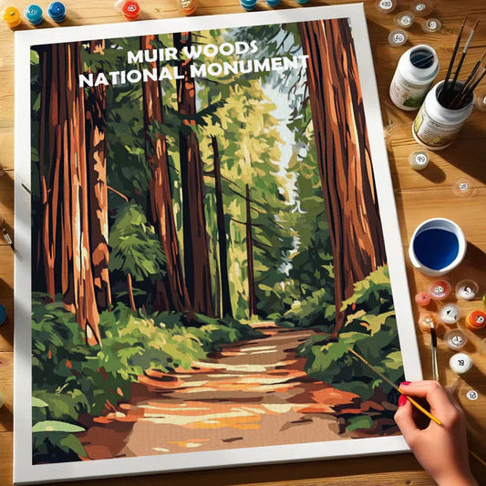 Muir Woods National Monument - Paint by Numbers Kit EasyArtJoy