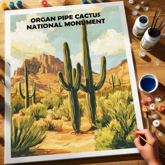 Organ Pipe Cactus National Monument - Paint by Numbers Kit EasyArtJoy