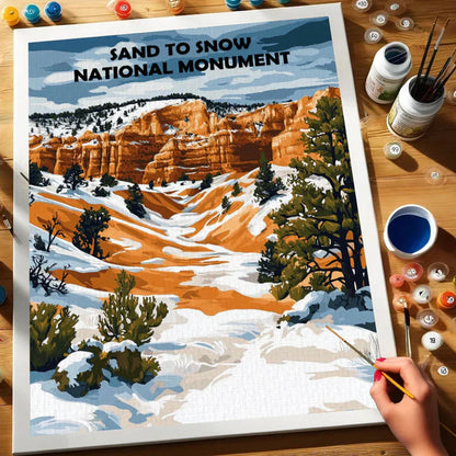 Sand to Snow National Monument - Paint by Numbers Kit EasyArtJoy