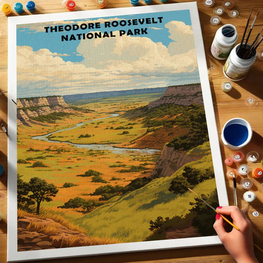 Theodore Roosevelt National Park - Paint by Numbers Kit EasyArtJoy