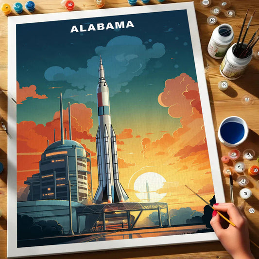 Alabama U.S. State - Paint by Numbers Kit EasyArtJoy