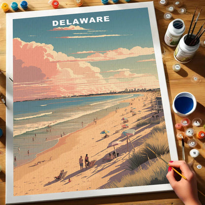Delaware U.S. State - Paint by Numbers Kit EasyArtJoy