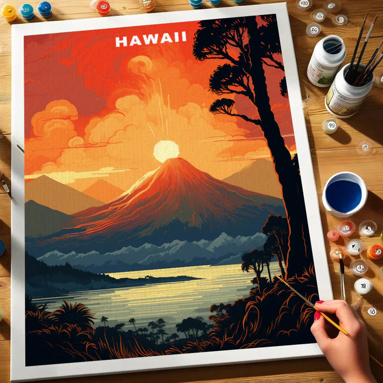 Hawaii U.S. State - Paint by Numbers Kit EasyArtJoy