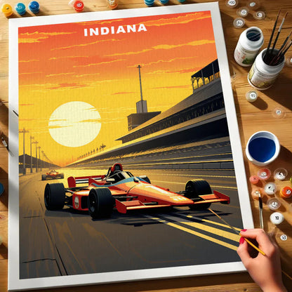 Indiana U.S. State - Paint by Numbers Kit EasyArtJoy