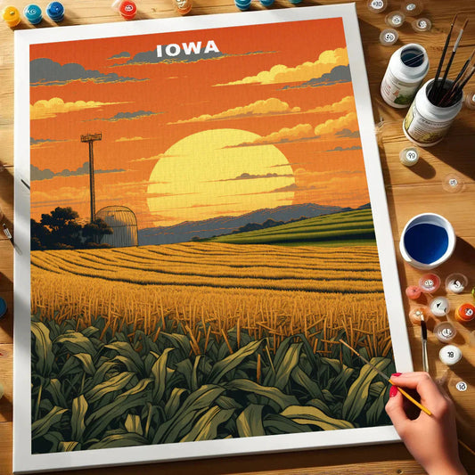 Iowa U.S. State - Paint by Numbers Kit EasyArtJoy