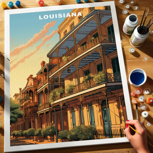 Louisiana U.S. State - Paint by Numbers Kit EasyArtJoy